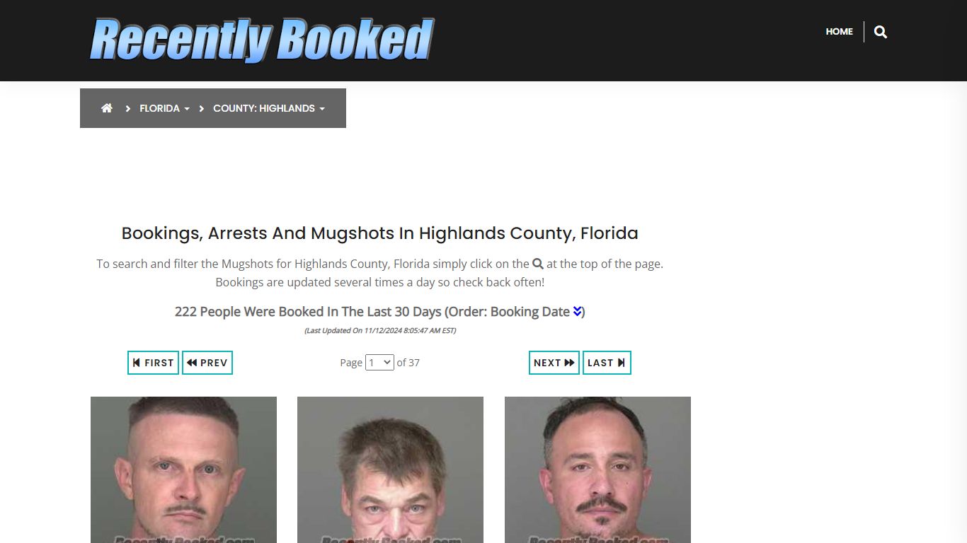 Bookings, Arrests and Mugshots in Highlands County, Florida